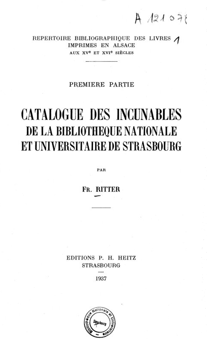 Page de 3e de couverture du Ritter